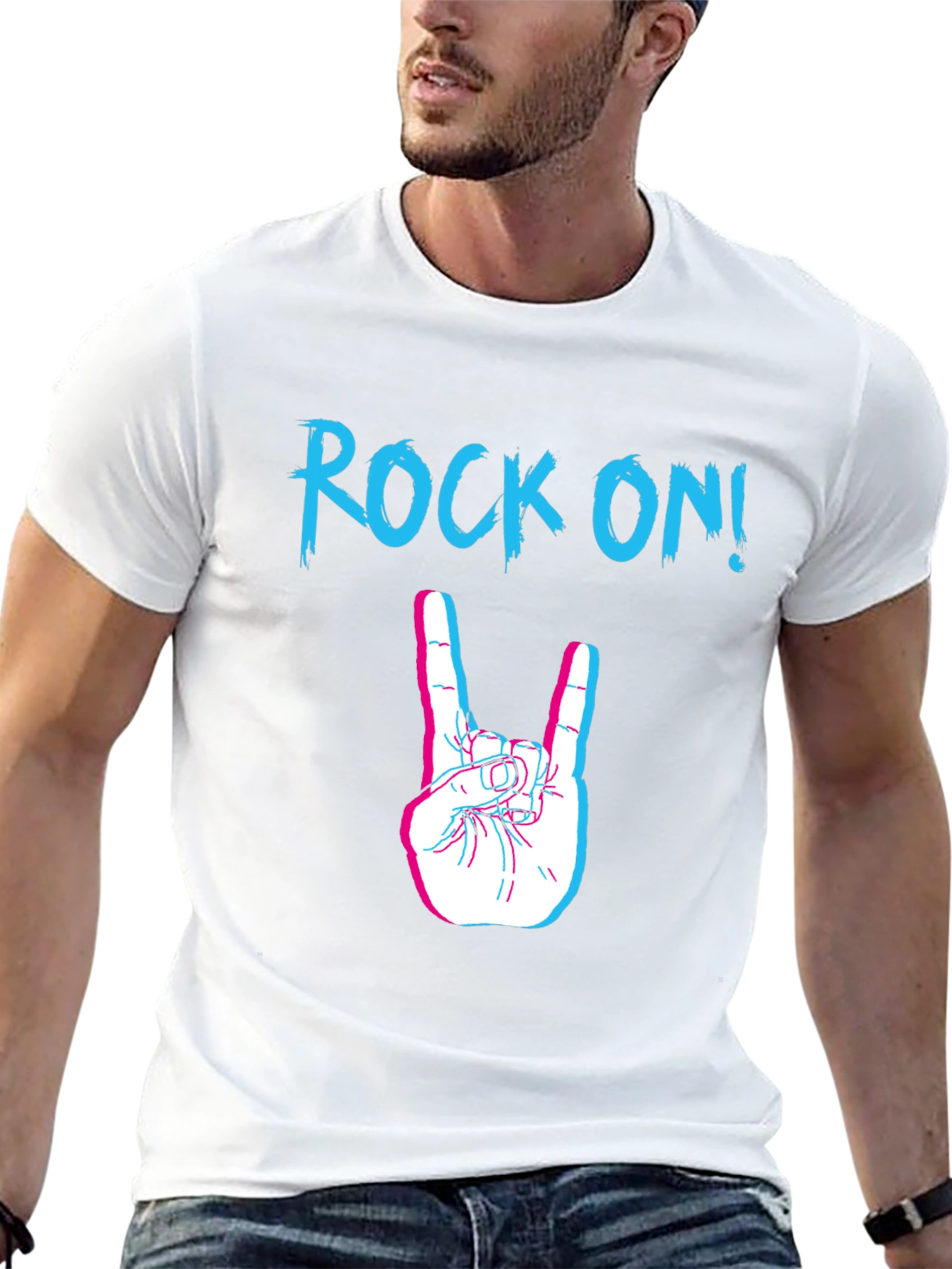 Rock On Graphic T-Shirt - Black Cotton Tee
