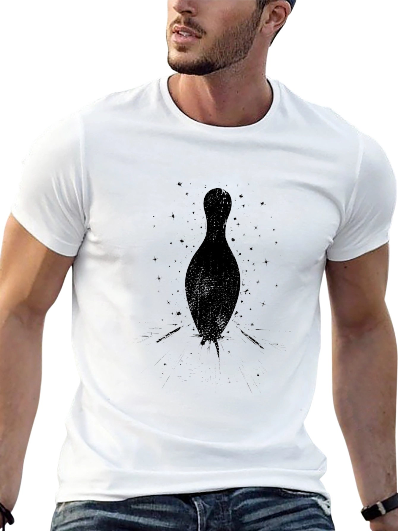 Black Bowling Pin Graphic Tee
