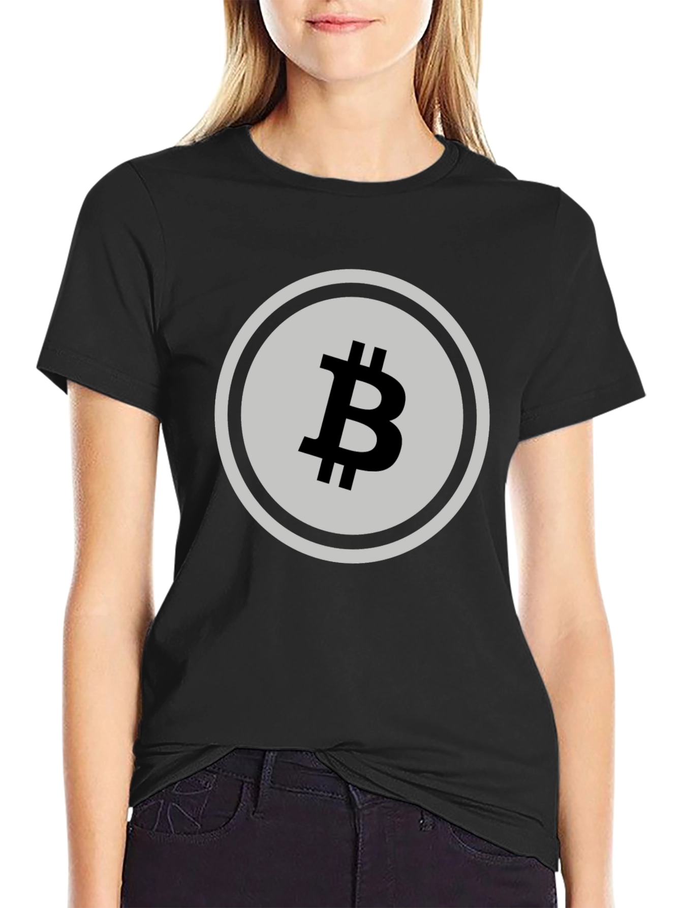 Bitcoin Symbol Black T-Shirt - Crypto Currency Tee