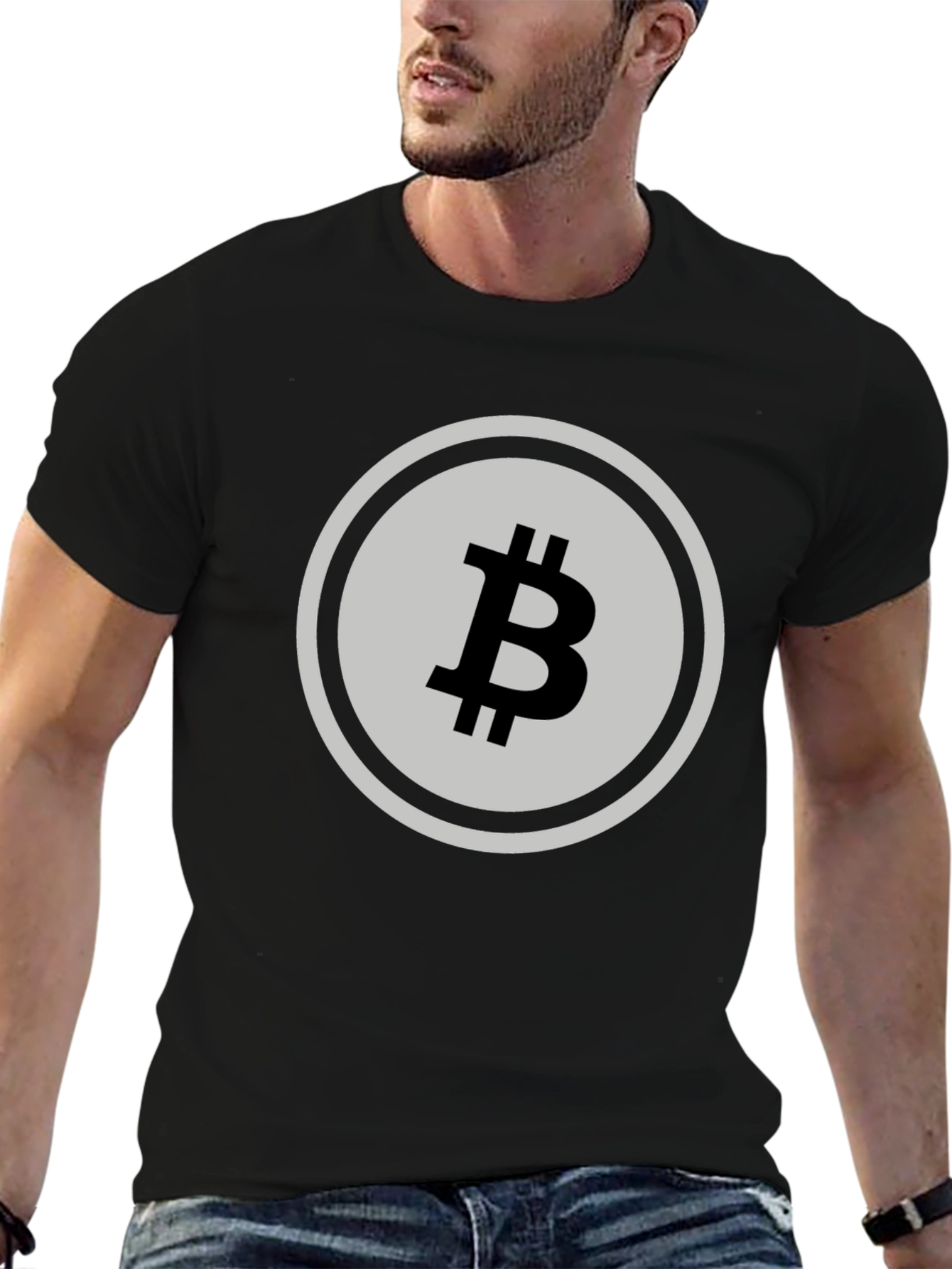 Bitcoin Symbol Black T-Shirt - Crypto Currency Tee