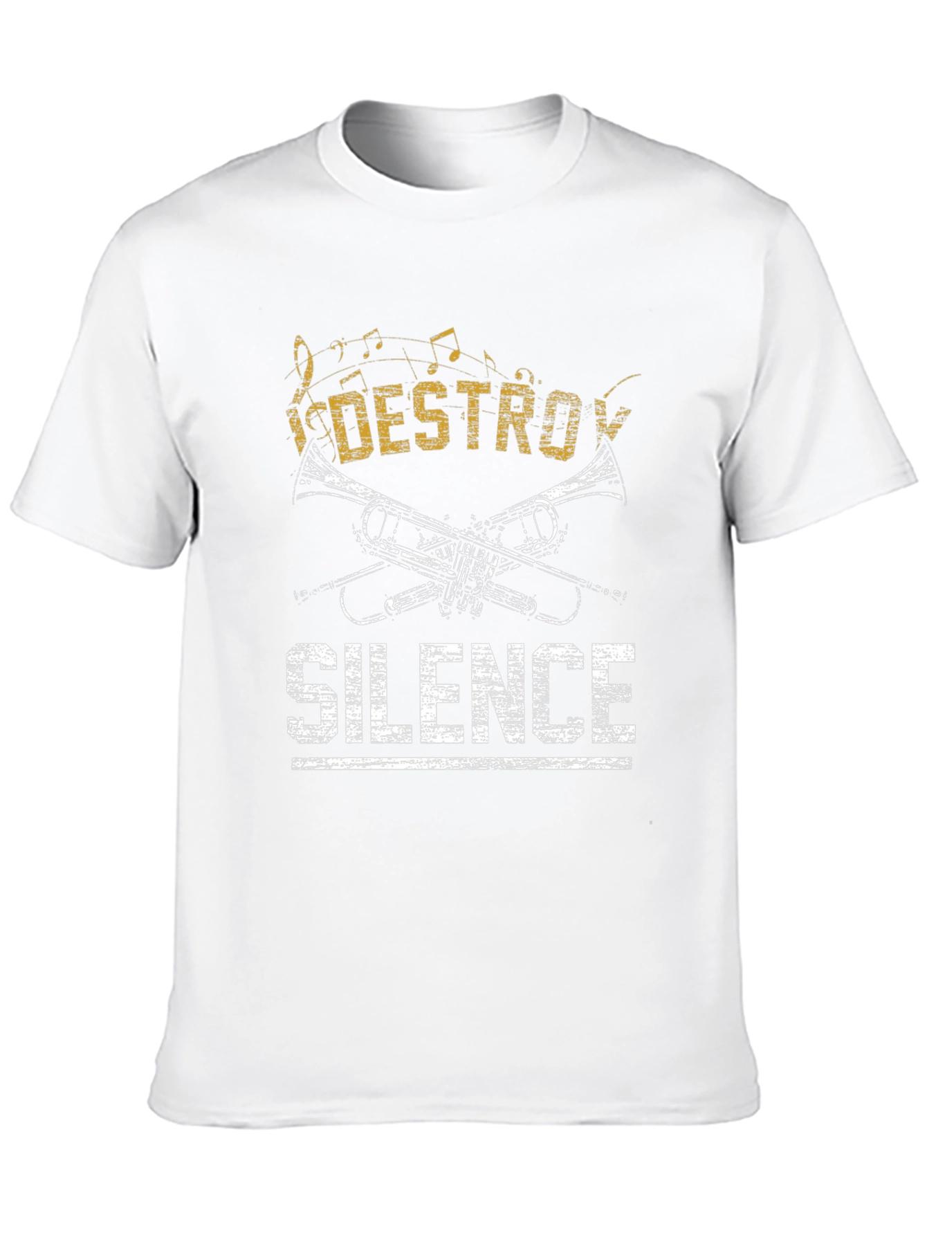Destroy Silence Trumpet Graphic T-Shirt