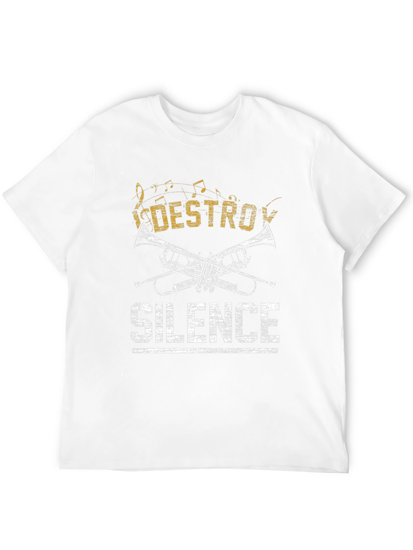 Destroy Silence Trumpet Graphic T-Shirt