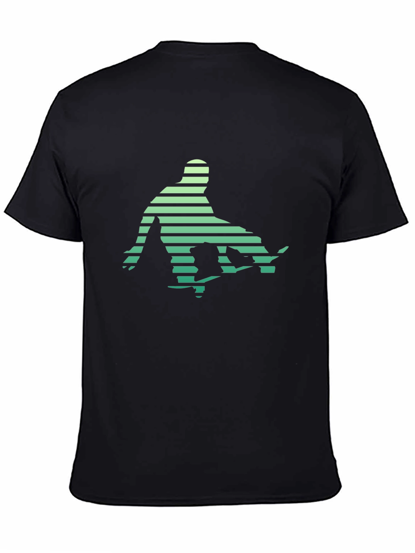 Retro Skateboarder Graphic Tee - Black