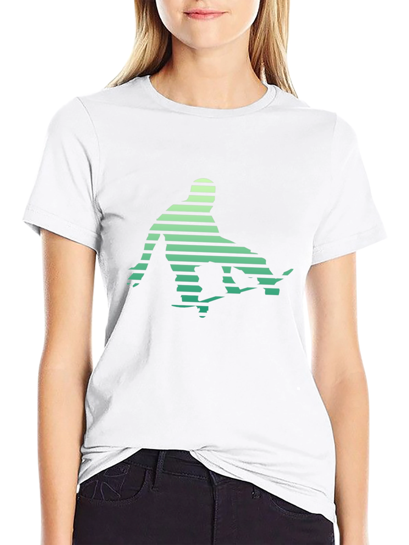 Retro Skateboarder Graphic Tee - Black
