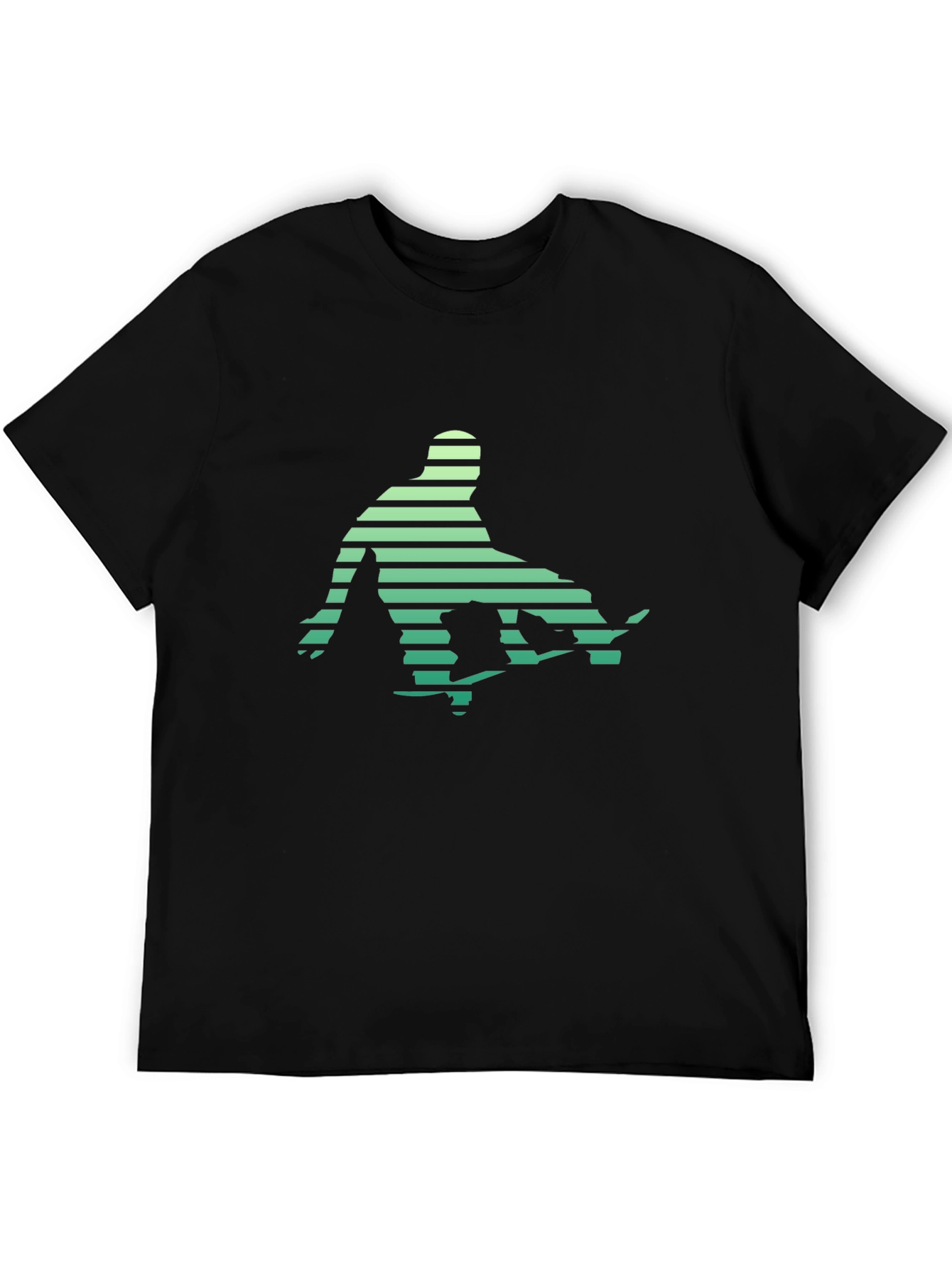 Retro Skateboarder Graphic Tee - Black