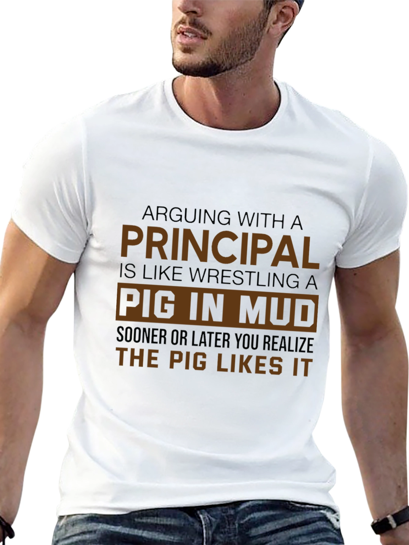 Principal Pig in Mud T-Shirt