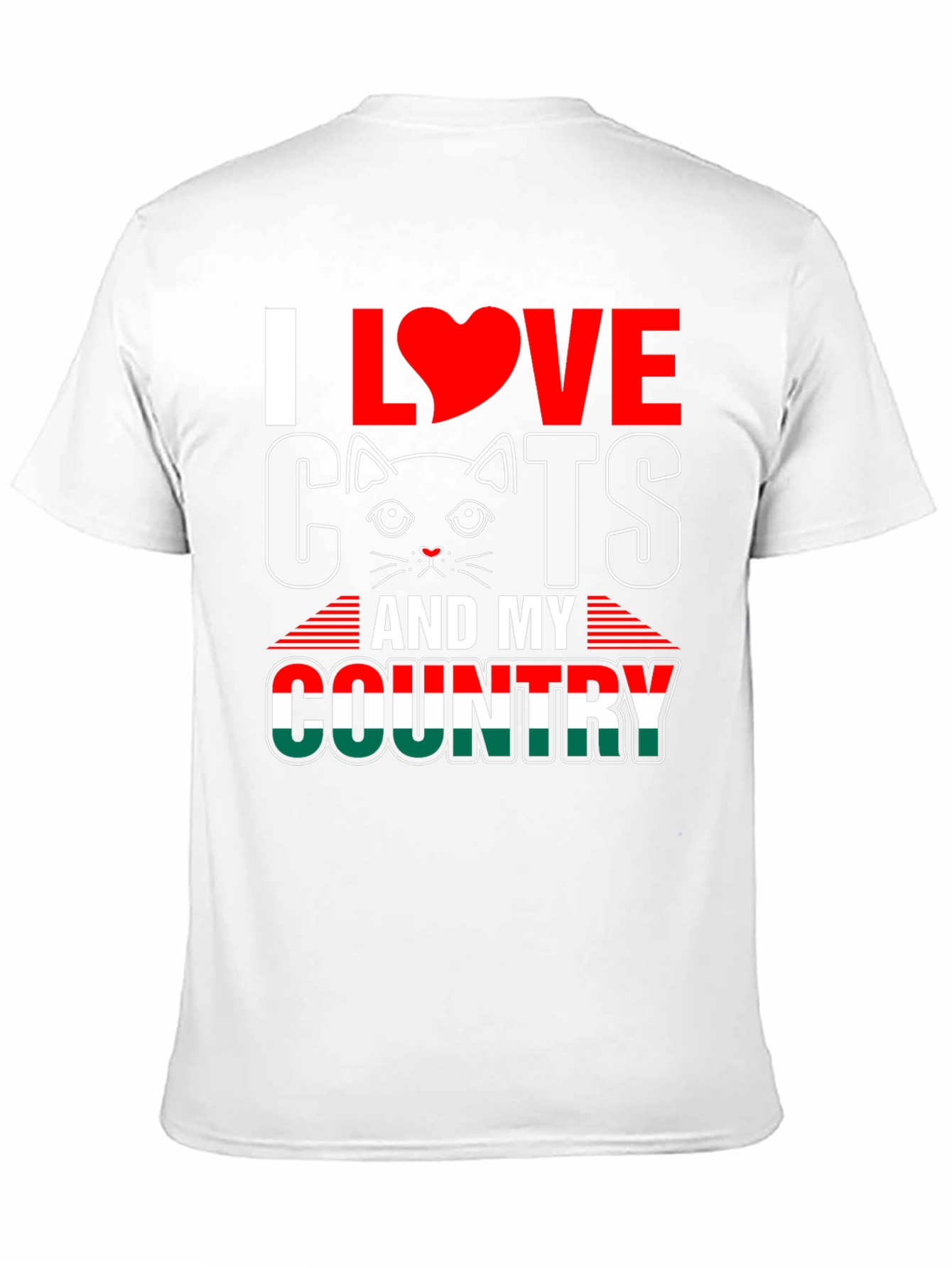 I Love Cats and My Country Graphic T-Shirt