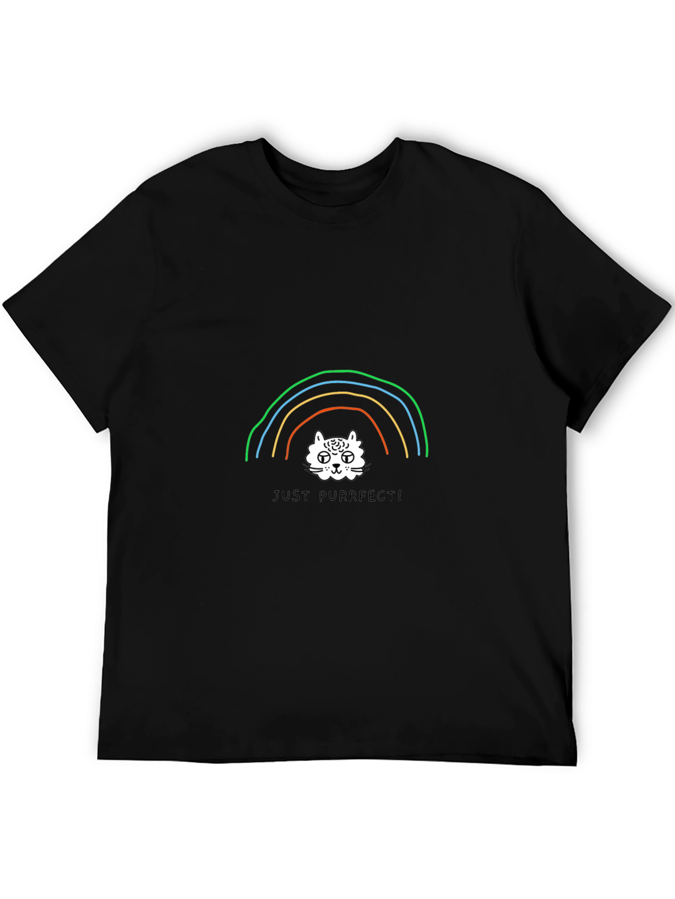 Rainbow Cat T-Shirt - Just Purrfect!