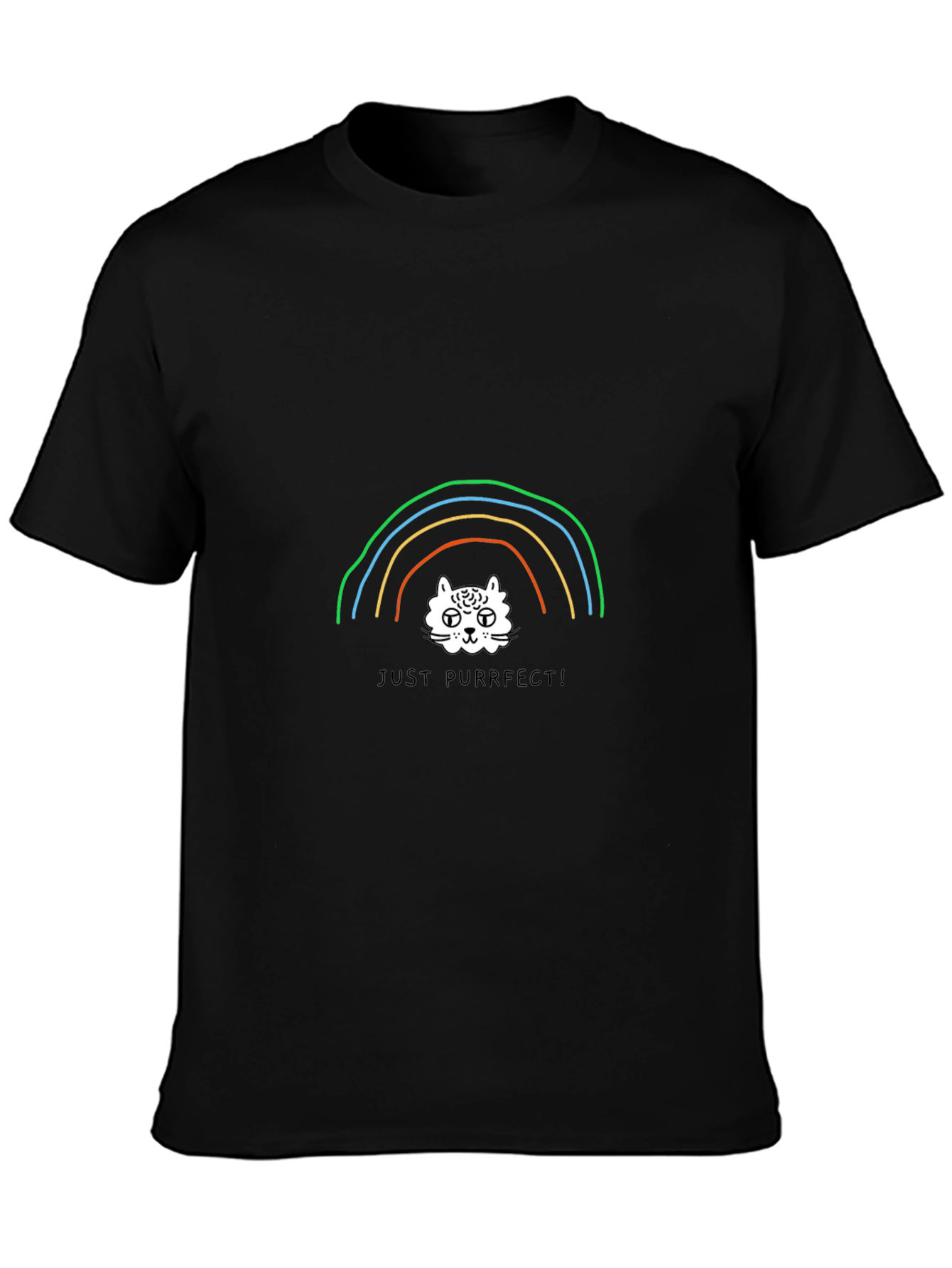 Rainbow Cat T-Shirt - Just Purrfect!