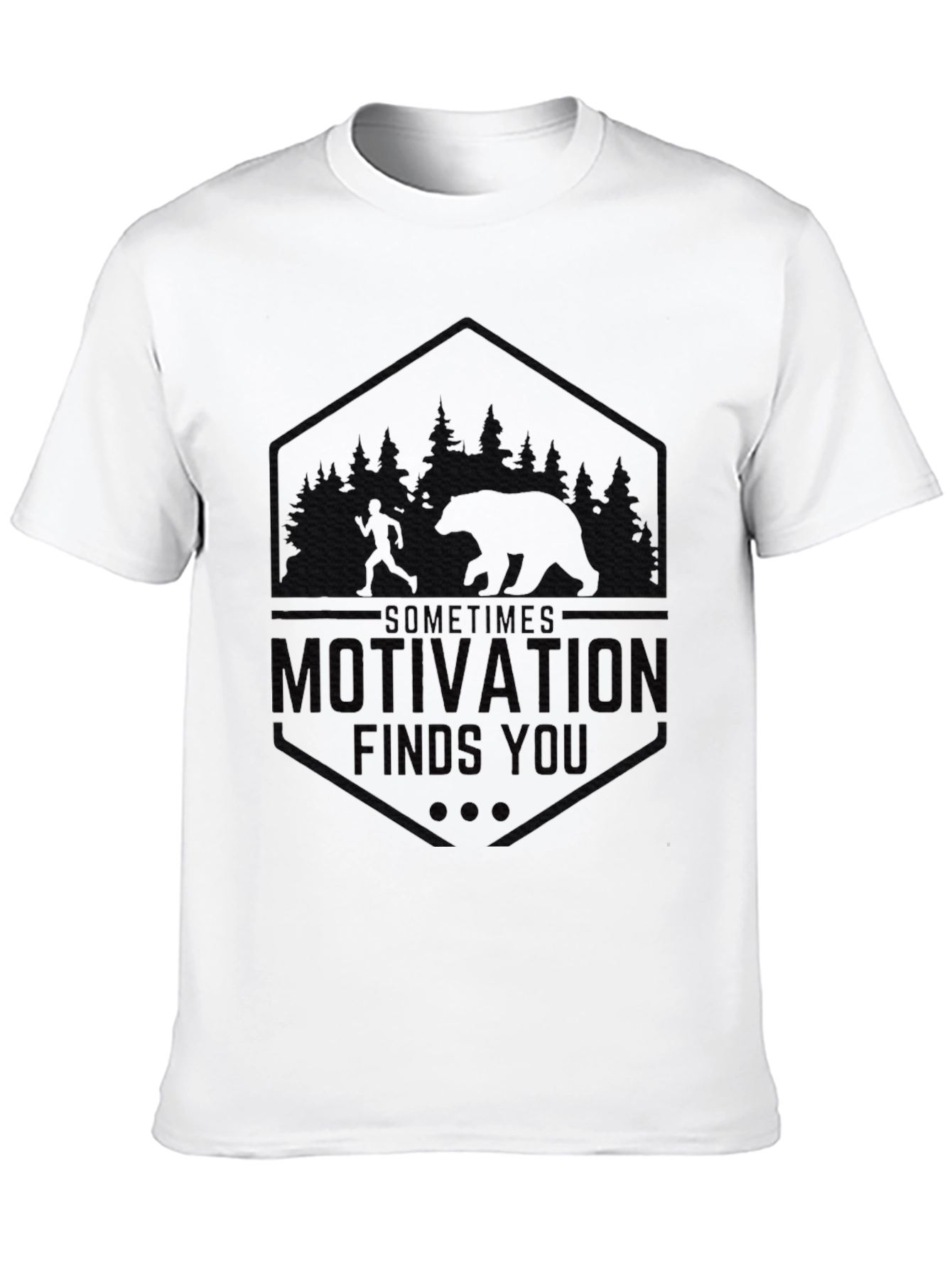 Motivation Finds You Black Graphic Tee