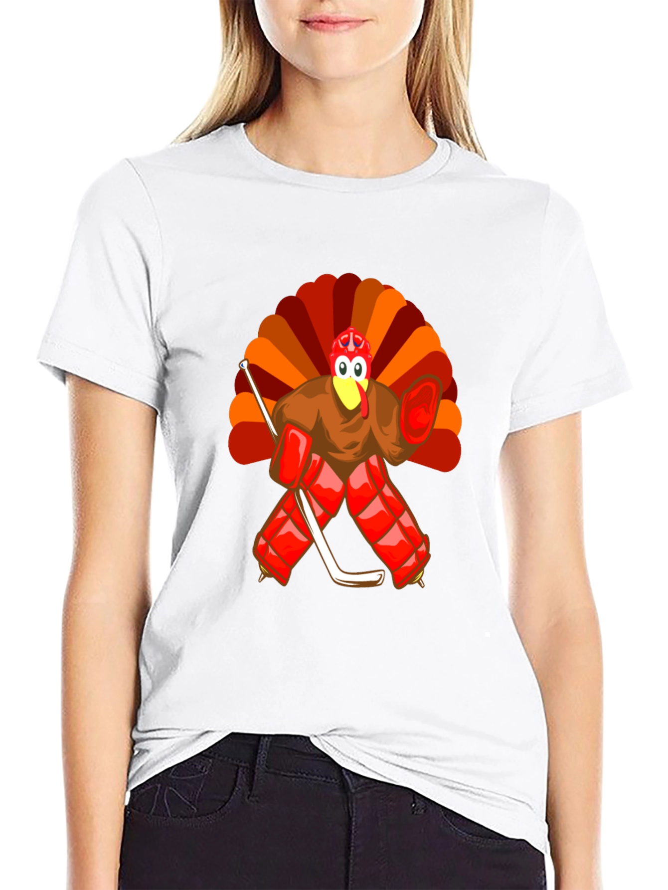 Turkey Hockey Goalie Thanksgiving T-Shirt