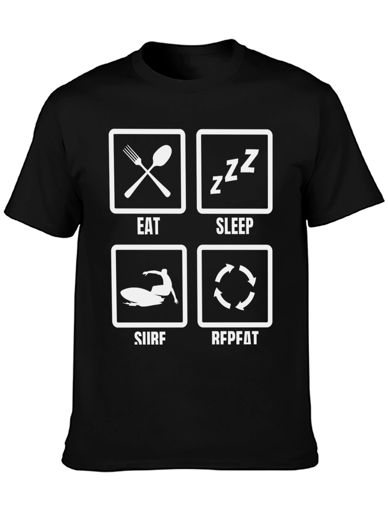 Eat Sleep Surf Repeat Graphic T-Shirt