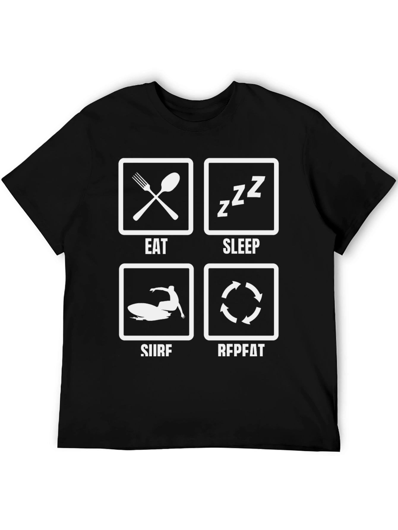 Eat Sleep Surf Repeat Graphic T-Shirt