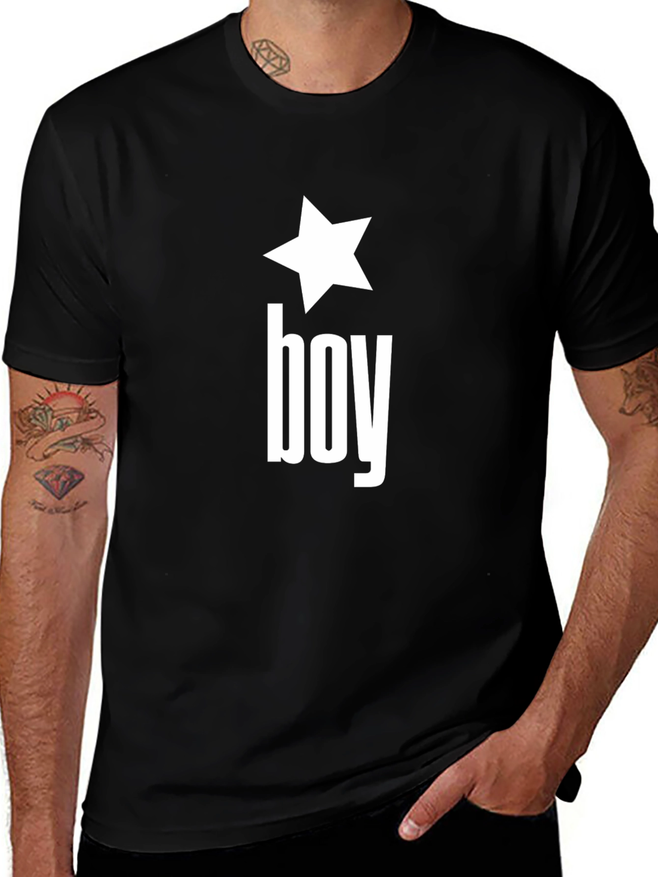 Star Boy Graphic Black T-Shirt - Trendy Casual Wear