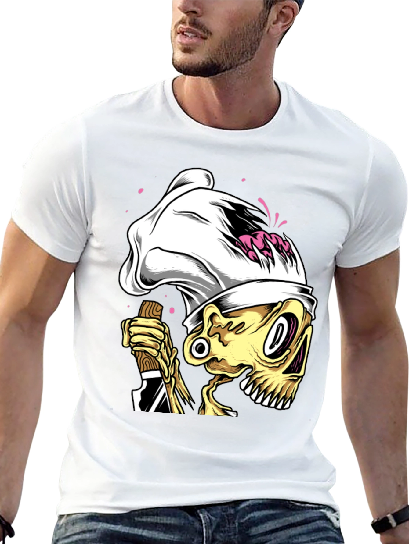 Chef Skeleton Graphic T-Shirt