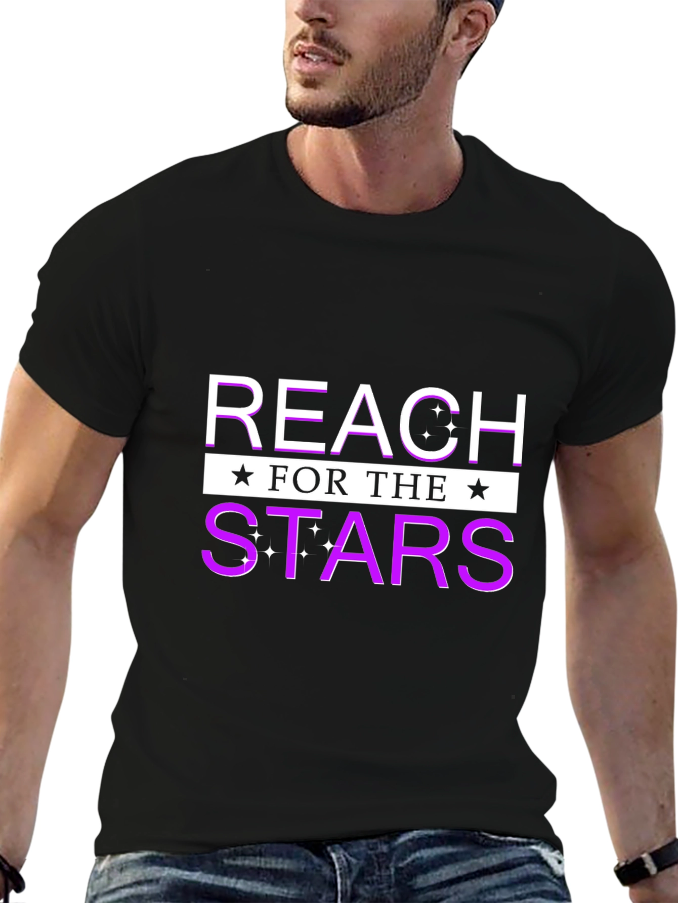 Reach For The Stars Black T-Shirt
