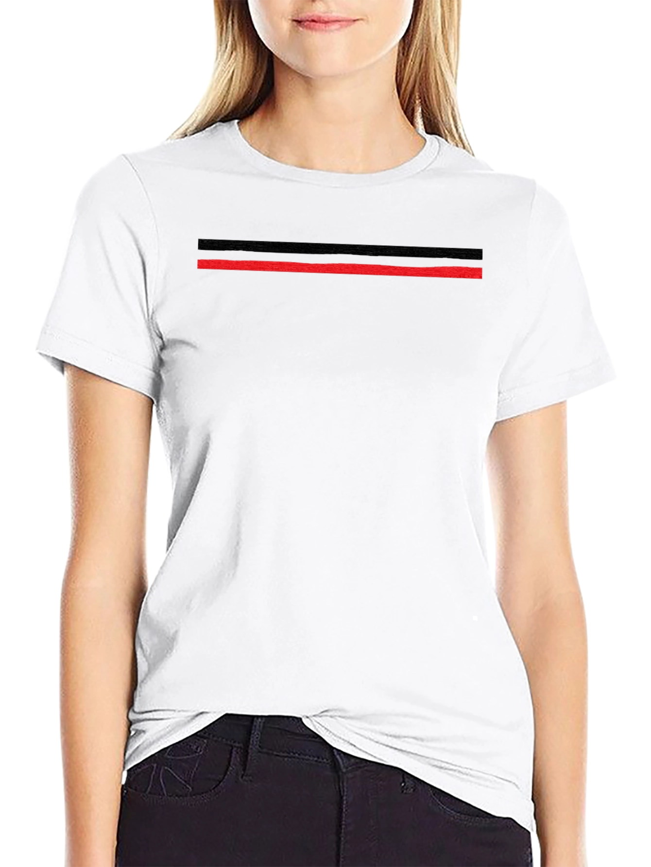 Modern Striped Black T-Shirt
