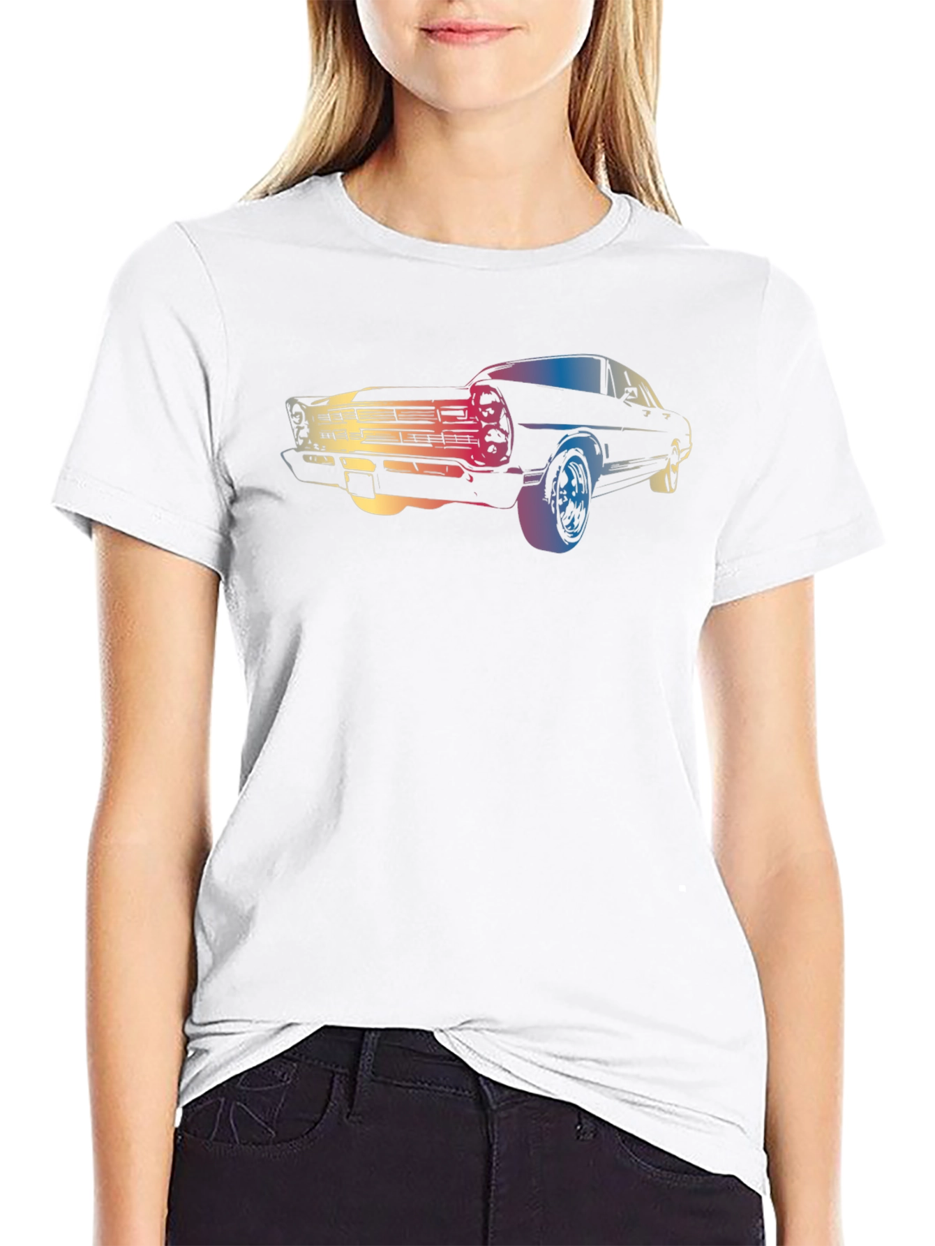 Classic Car Graphic T-Shirt - Retro Style