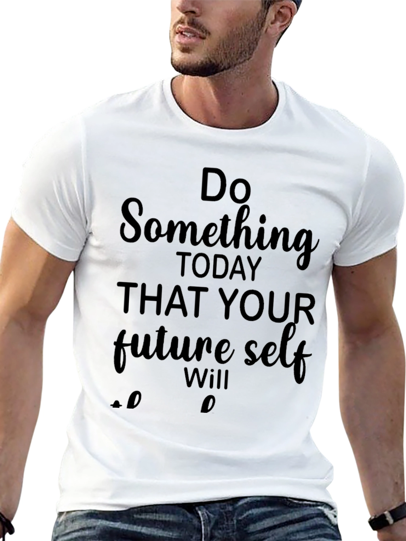 Motivational Do Something Black T-Shirt