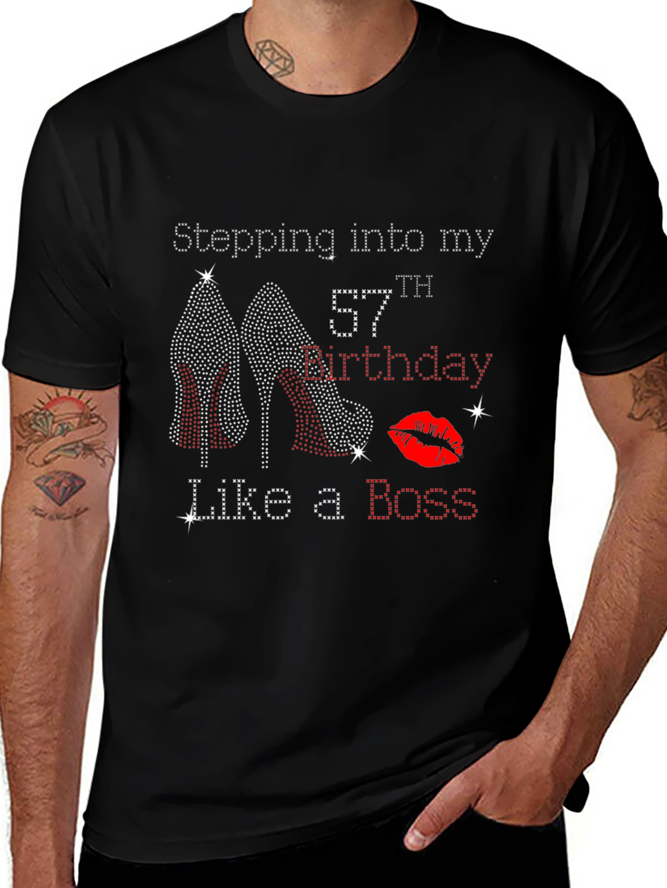 Stepping Into My 57th Birthday Like a Boss T-Shirt