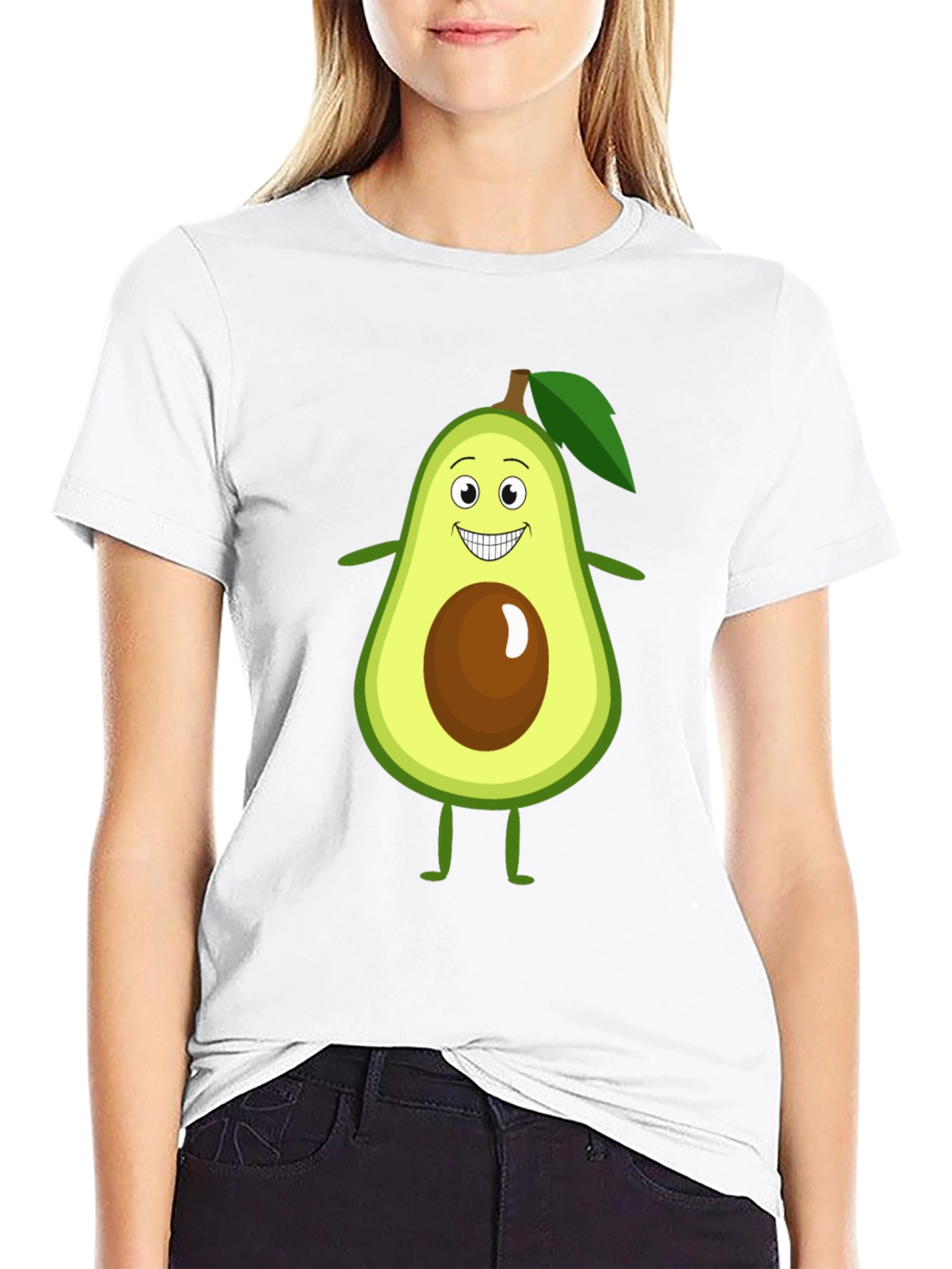 Funny Avocado Cartoon Graphic T-Shirt