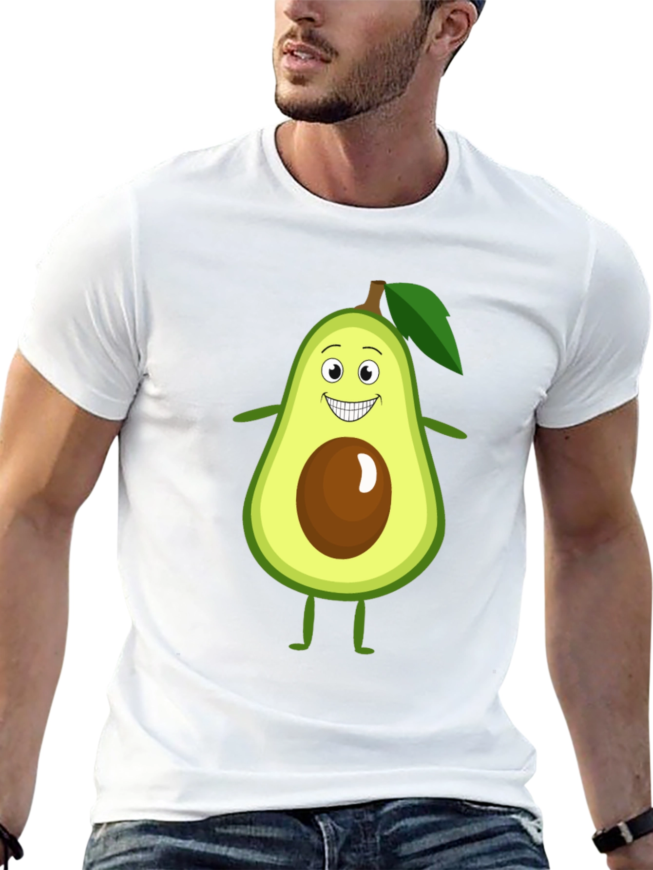 Funny Avocado Cartoon Graphic T-Shirt