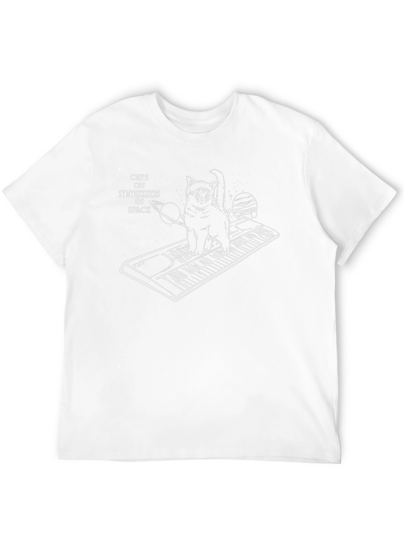 Cats on Synthesizers in Space Graphic T-Shirt