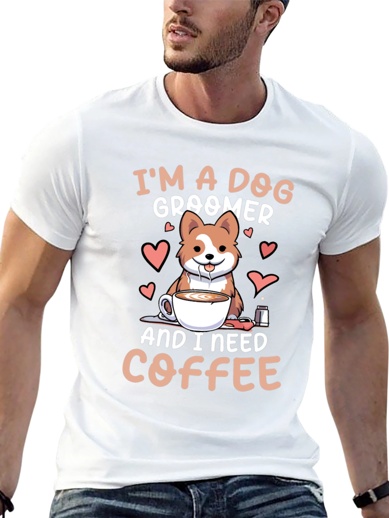 Dog Groomer & Coffee Lover T-Shirt