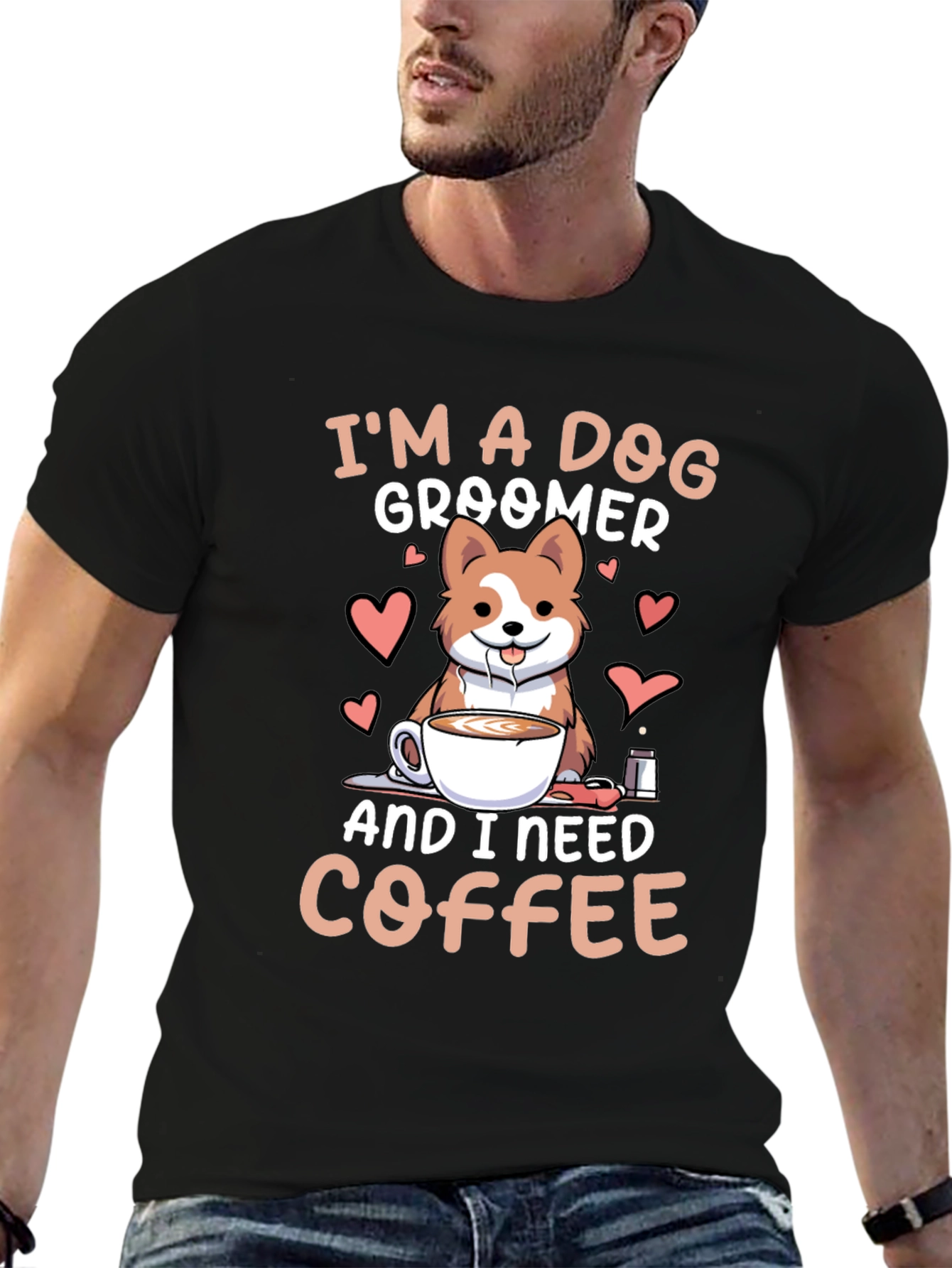 Dog Groomer & Coffee Lover T-Shirt
