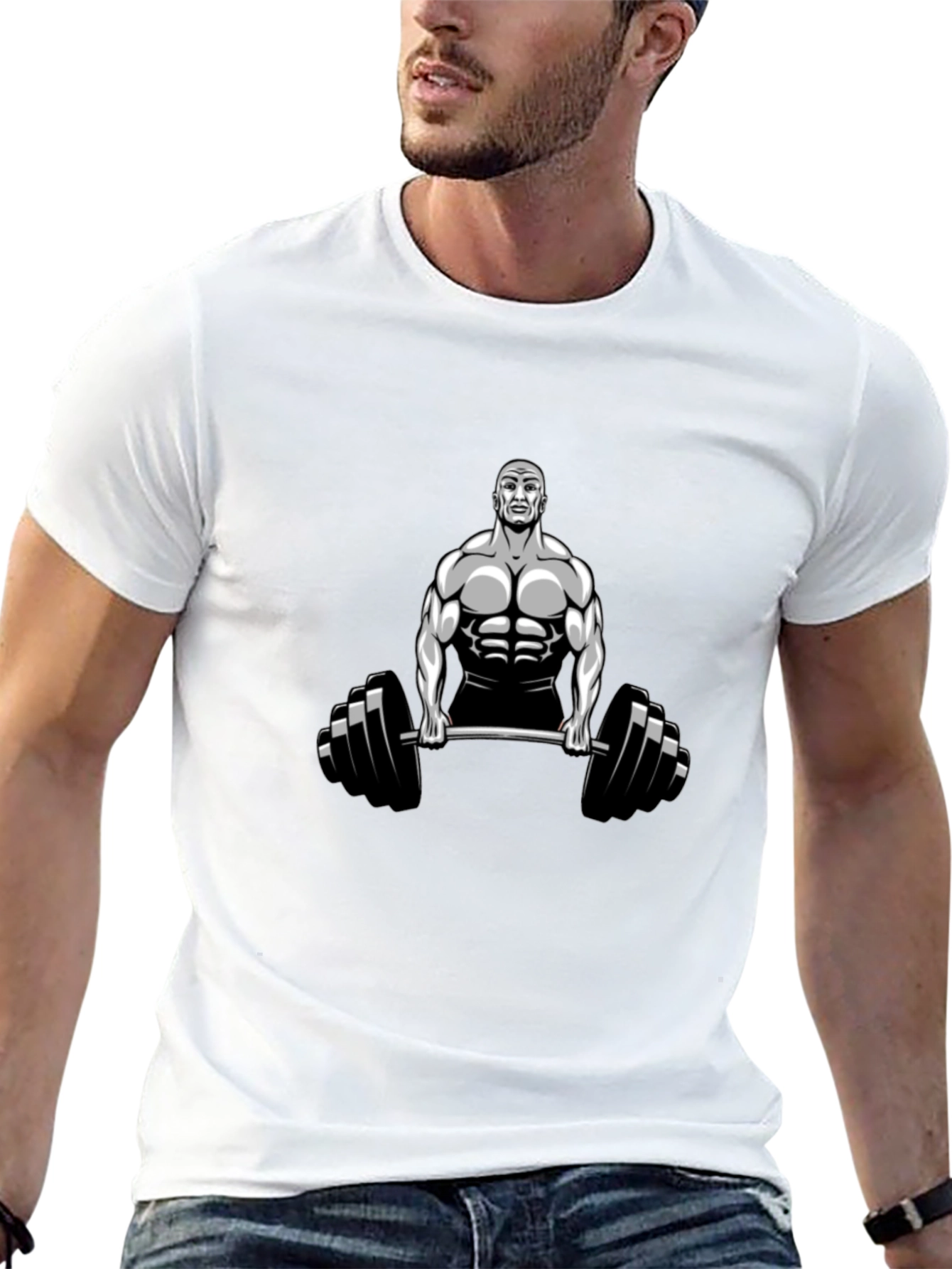 Bodybuilder Graphic Black T-Shirt