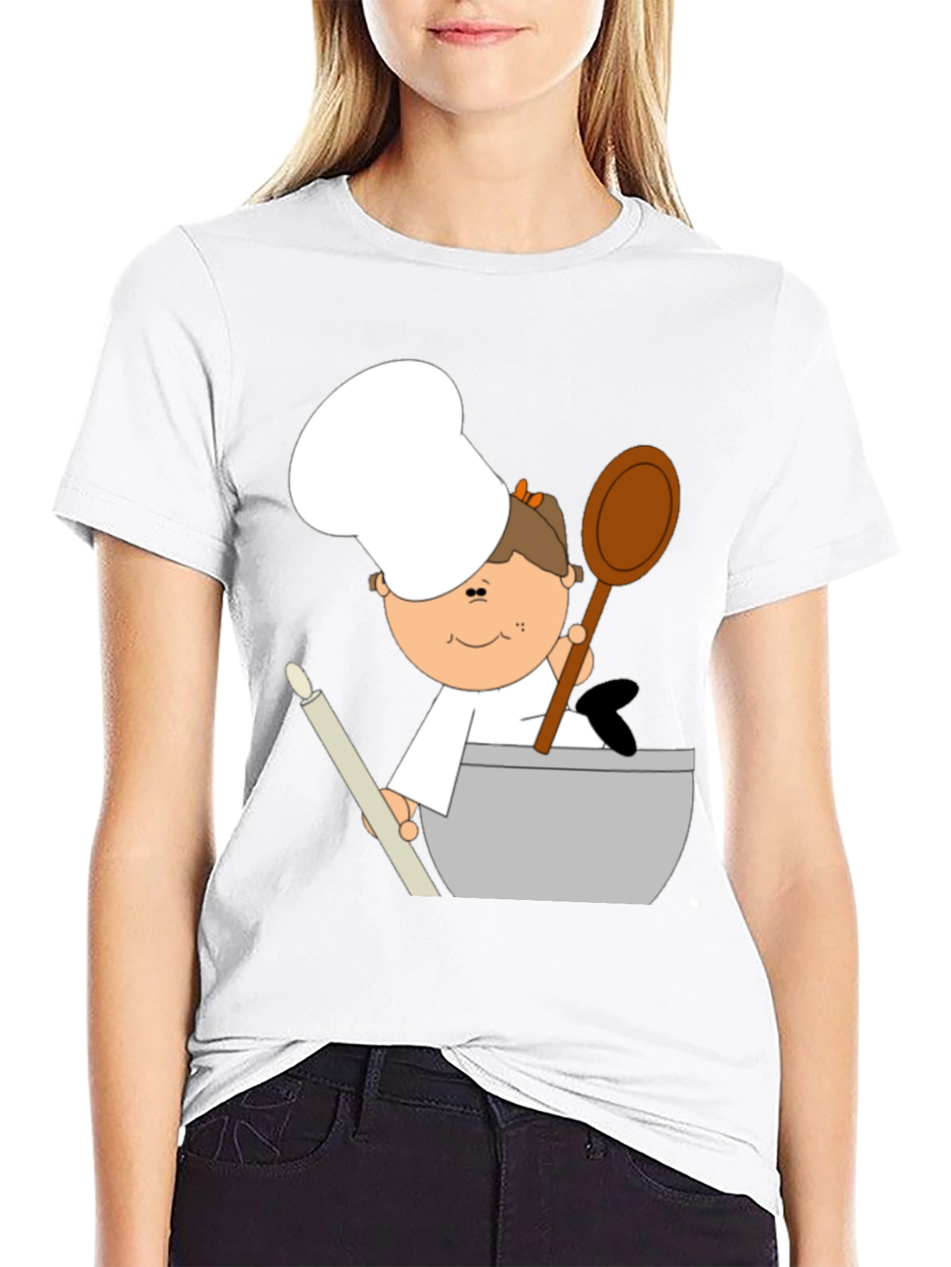 Cartoon Baker Graphic Tee - Unisex Soft Cotton Shirt