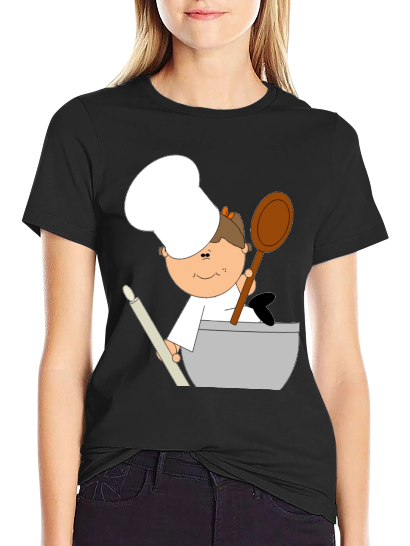 Cartoon Baker Graphic Tee - Unisex Soft Cotton Shirt