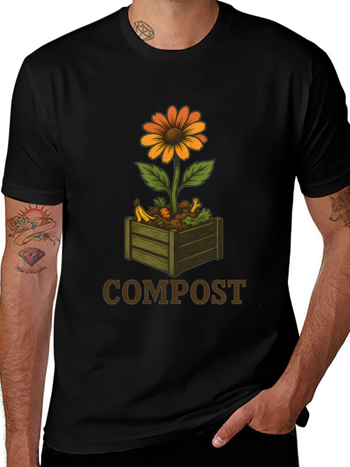 Compost Flower Graphic T-Shirt - Sustainable Fashion
