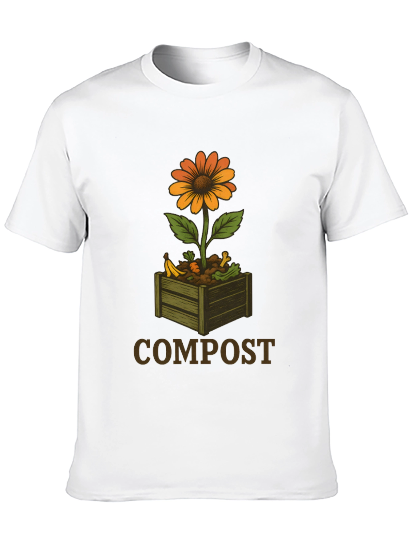 Compost Flower Graphic T-Shirt - Sustainable Fashion
