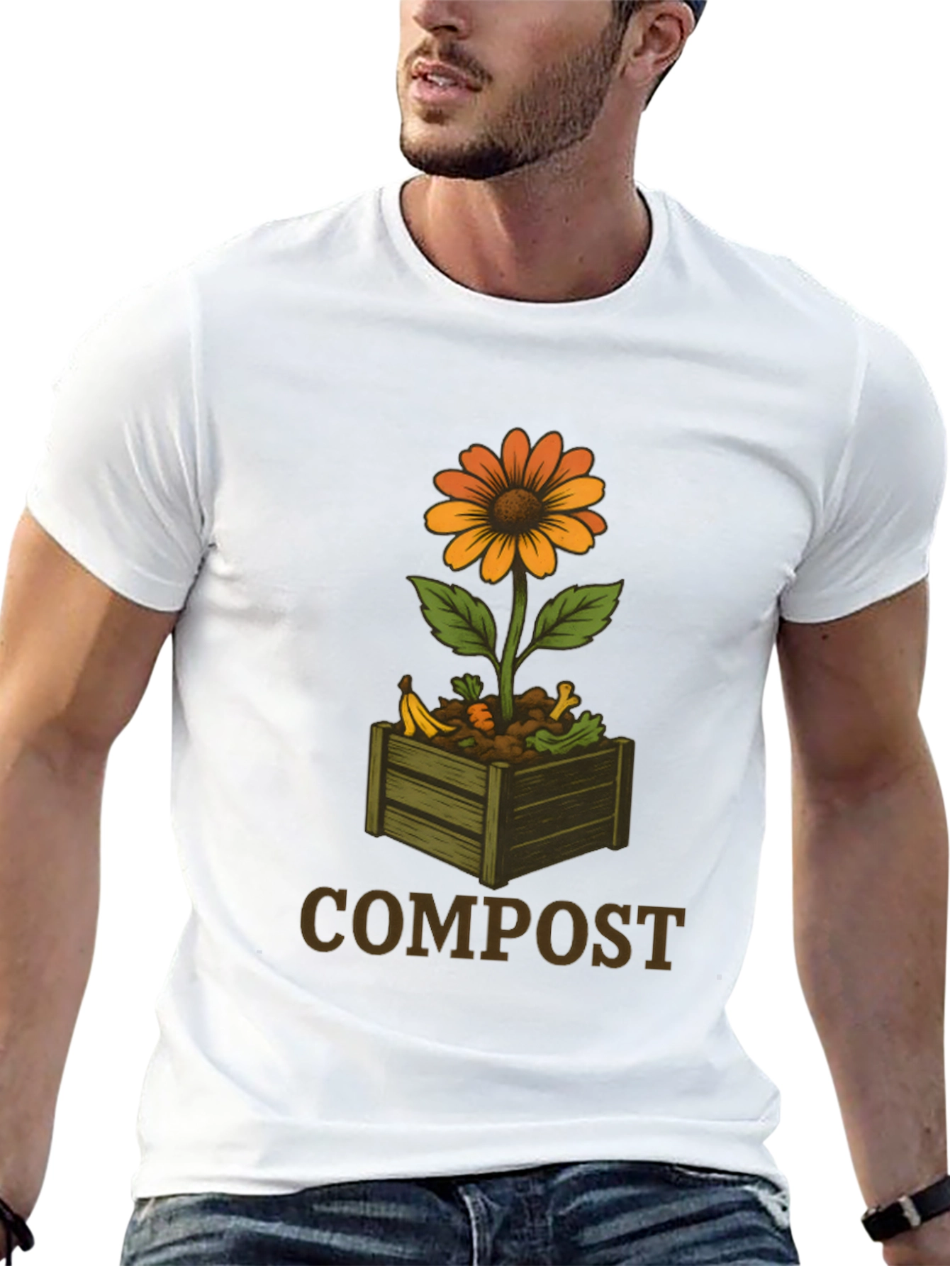 Compost Flower Graphic T-Shirt - Sustainable Fashion