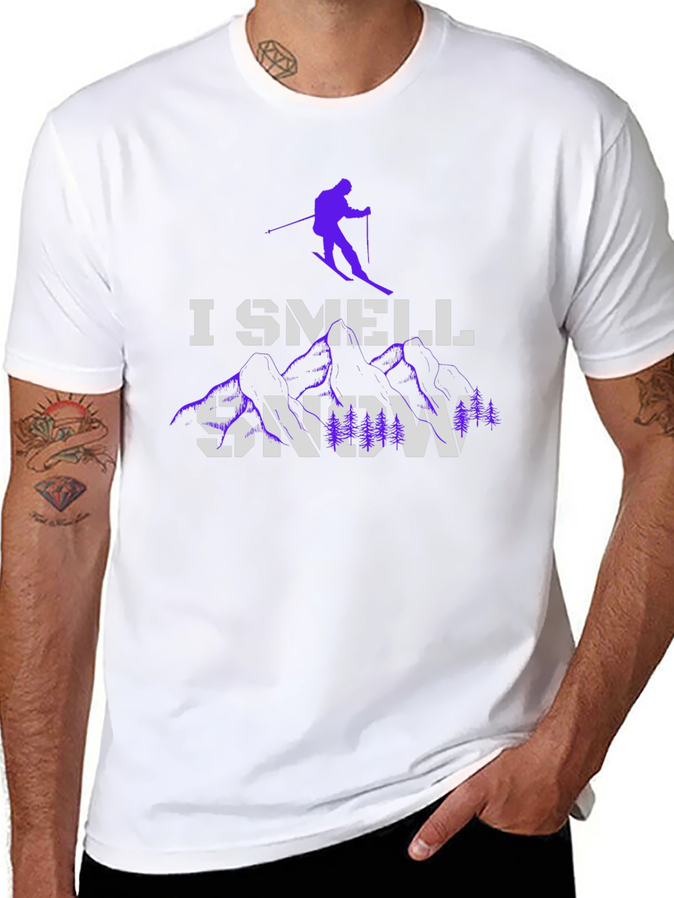 I Smell Snow Ski T-Shirt Winter Holiday Apparel
