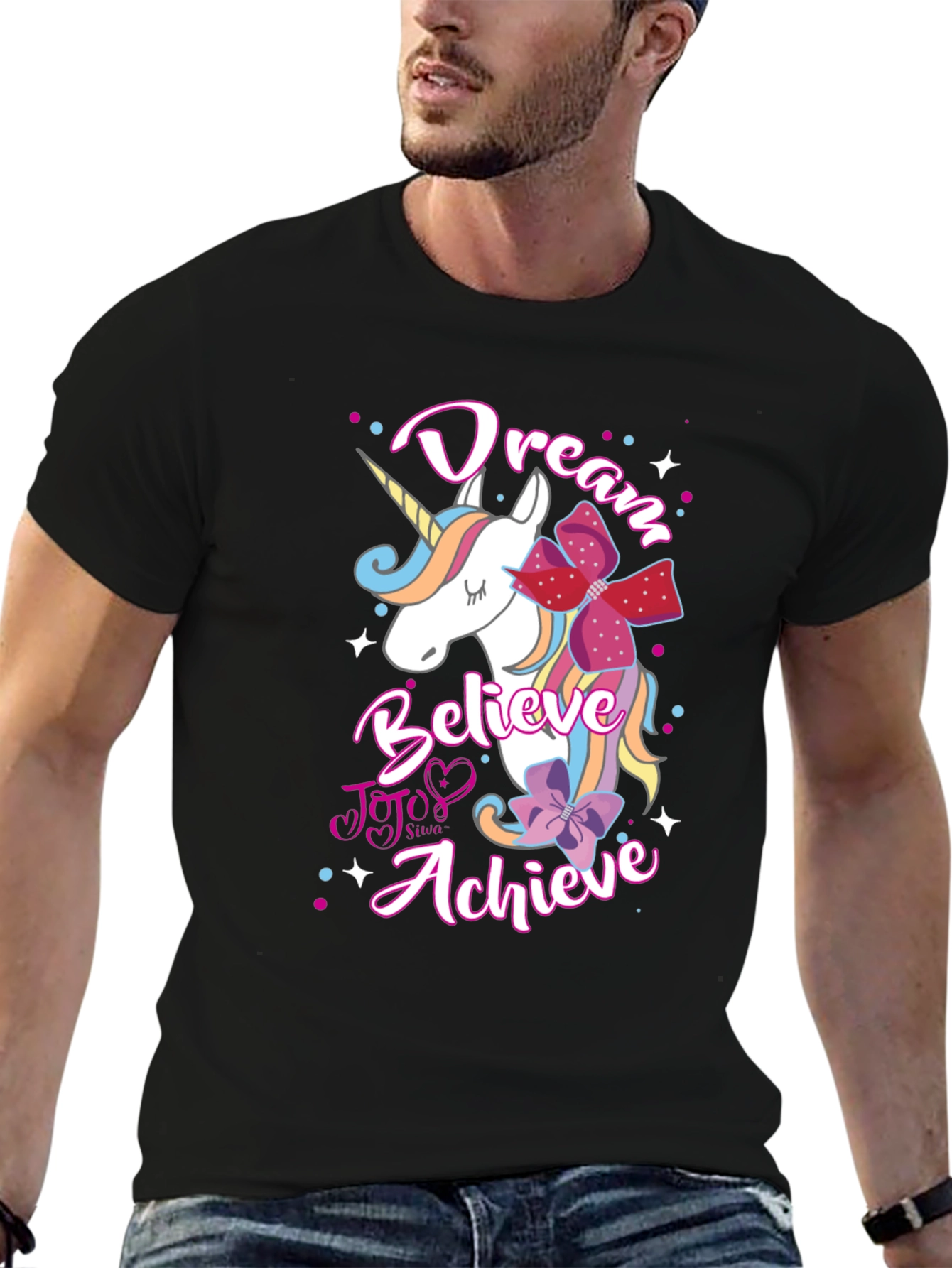Dream Believe Achieve Unicorn Graphic Tee