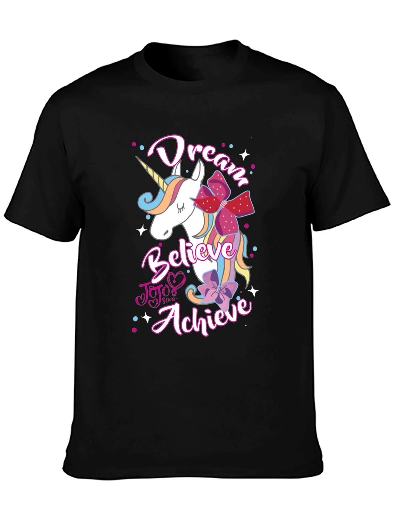 Dream Believe Achieve Unicorn Graphic Tee