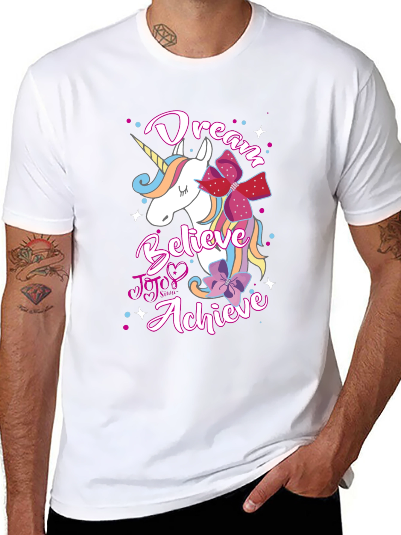 Dream Believe Achieve Unicorn Graphic Tee
