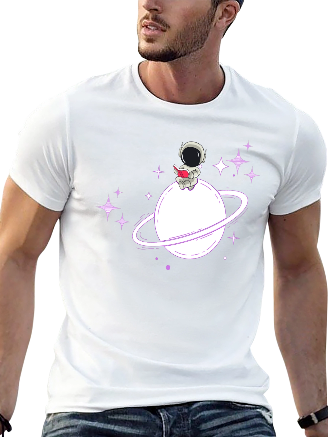 Astronaut Planet T-Shirt - Space Lover Tee