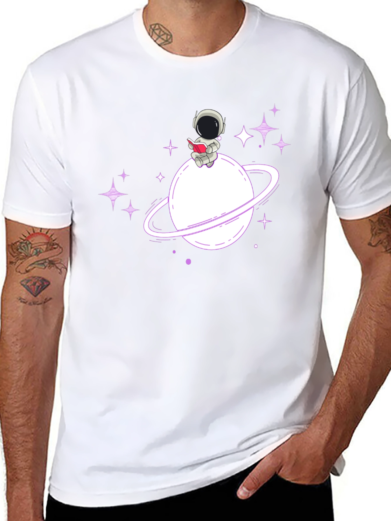 Astronaut Planet T-Shirt - Space Lover Tee