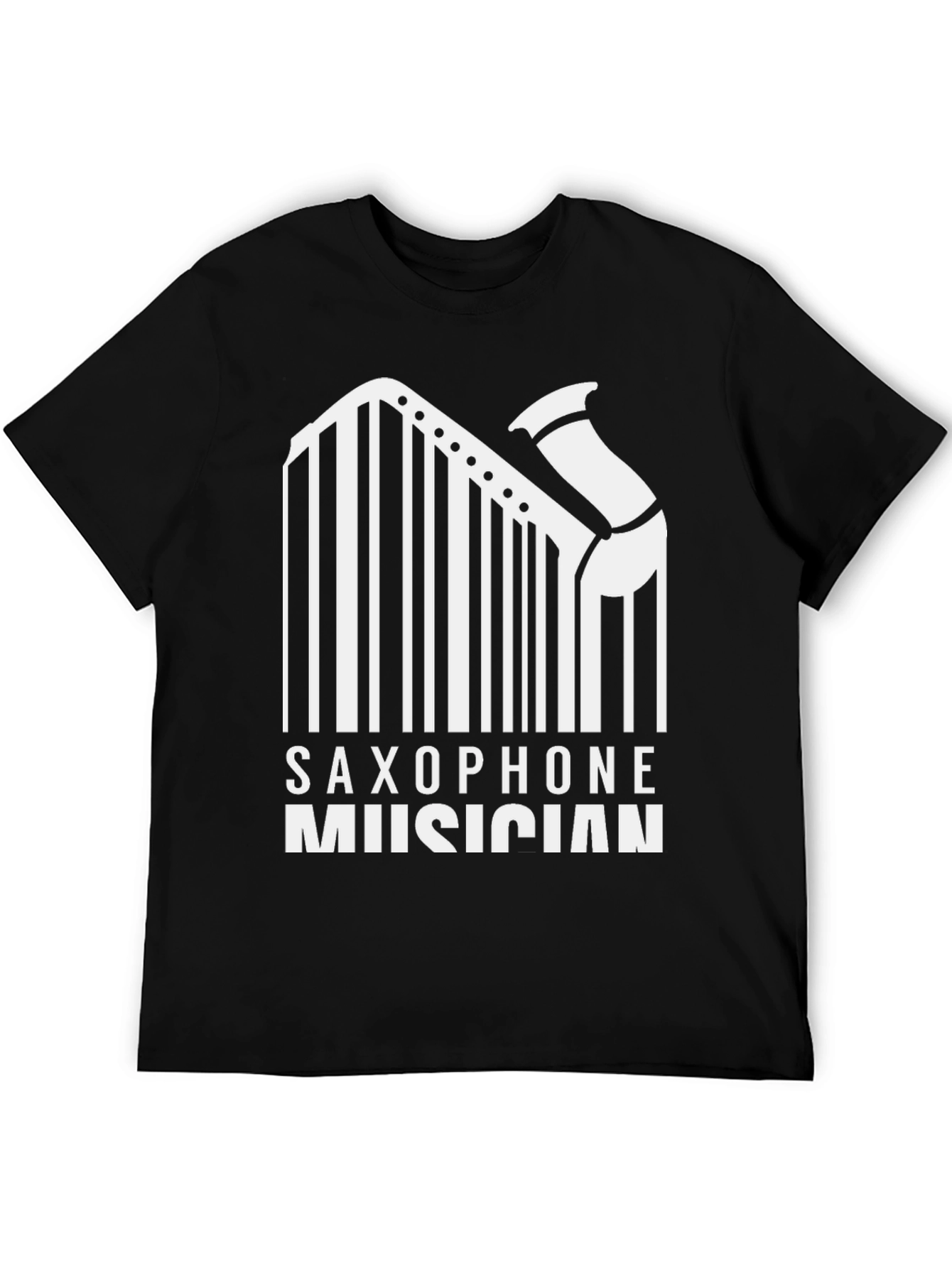 Saxophone Musician Barcode T-Shirt