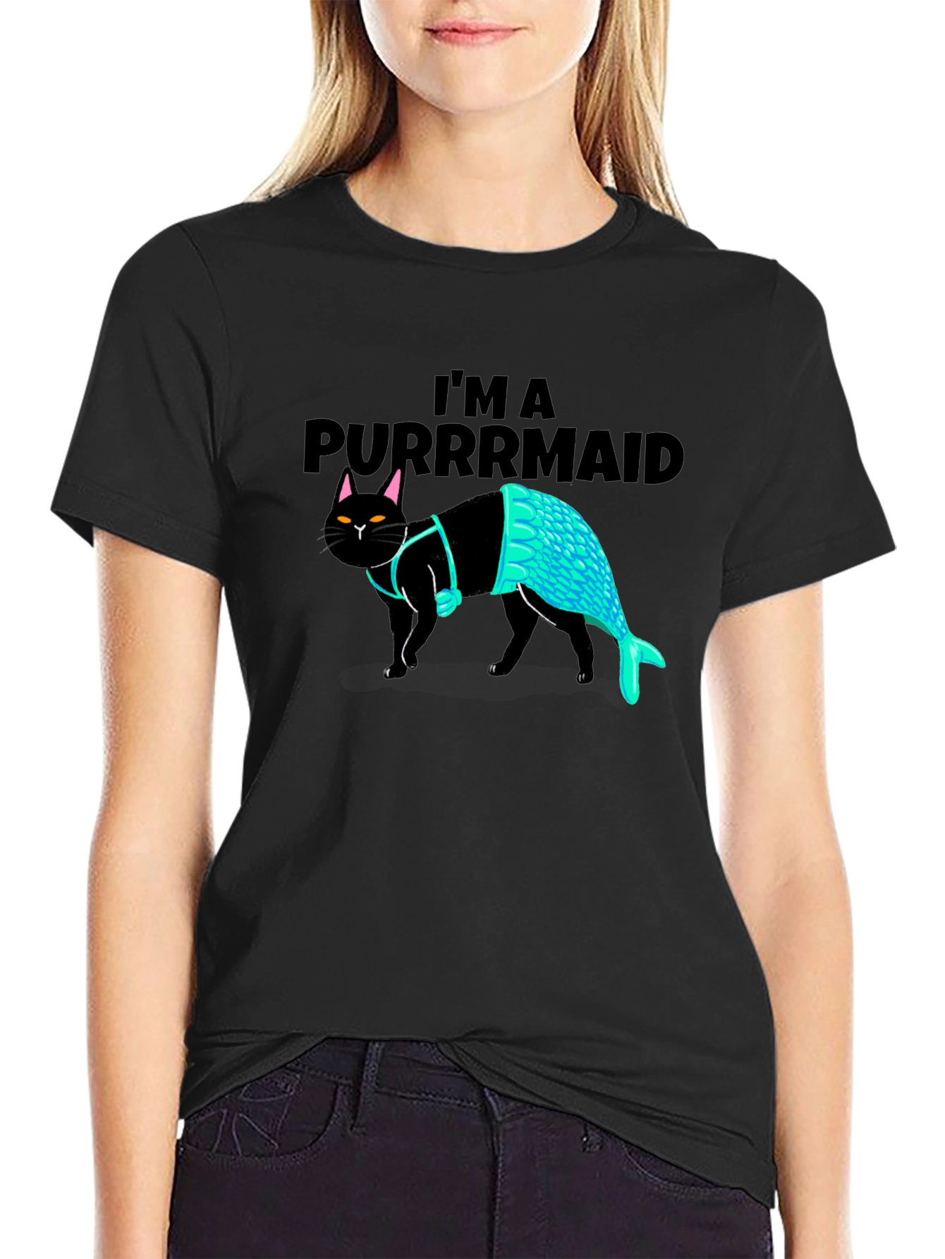 Purrmaid T-Shirt: Cat Mermaid Graphic Tee
