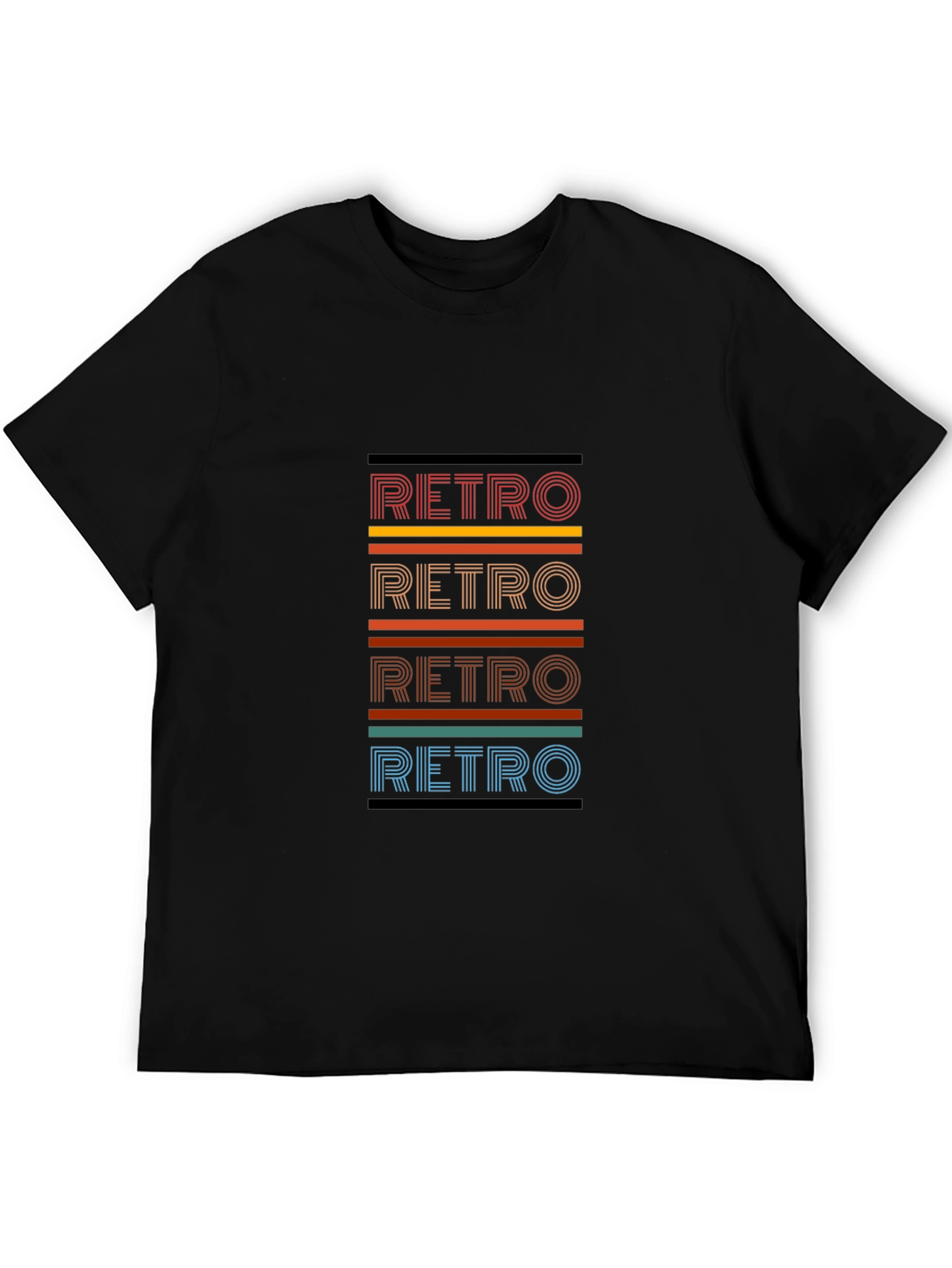 Retro Style Graphic Tee - Black T-Shirt