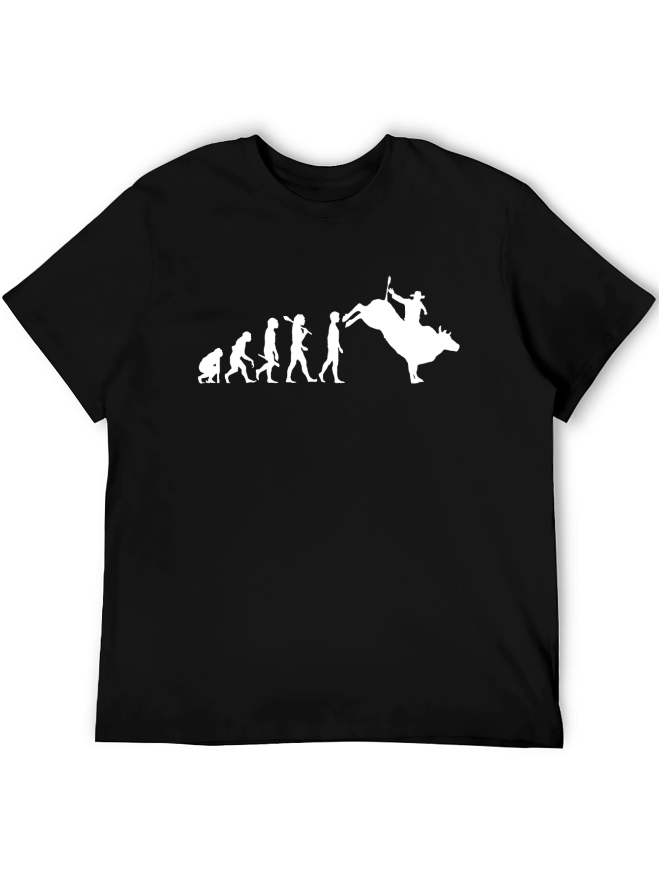 Evolution of Rodeo: Mens Graphic T-Shirt
