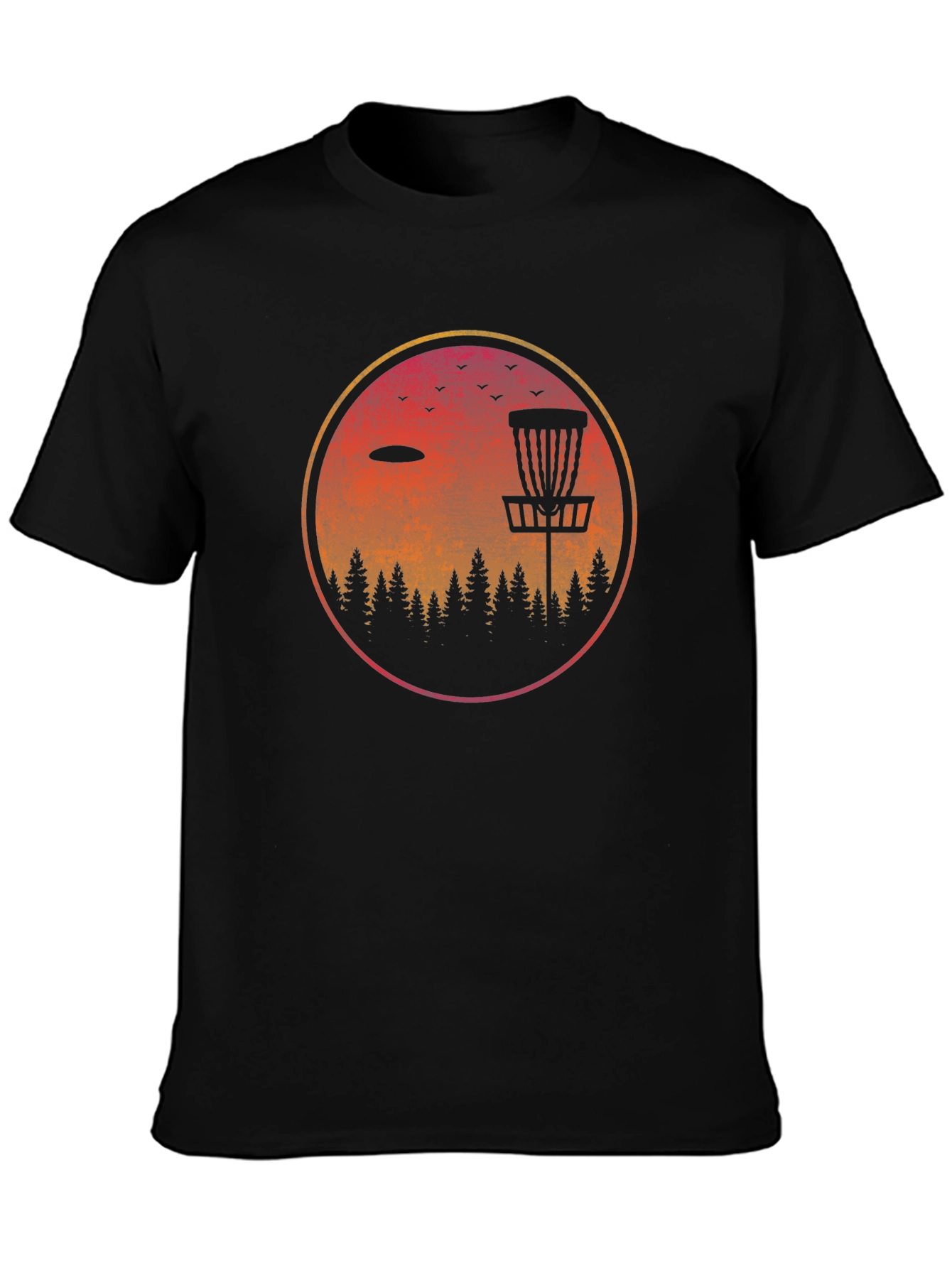 Disc Golf Sunset Graphic Tee - Outdoor Adventure