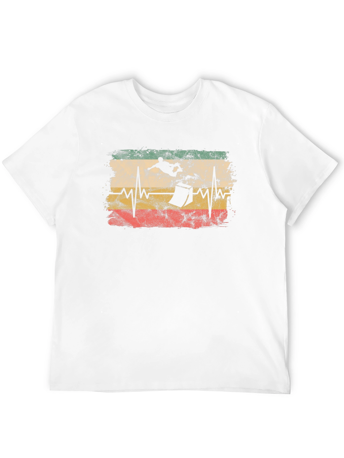 Skateboarding Heartbeat Graphic T-Shirt
