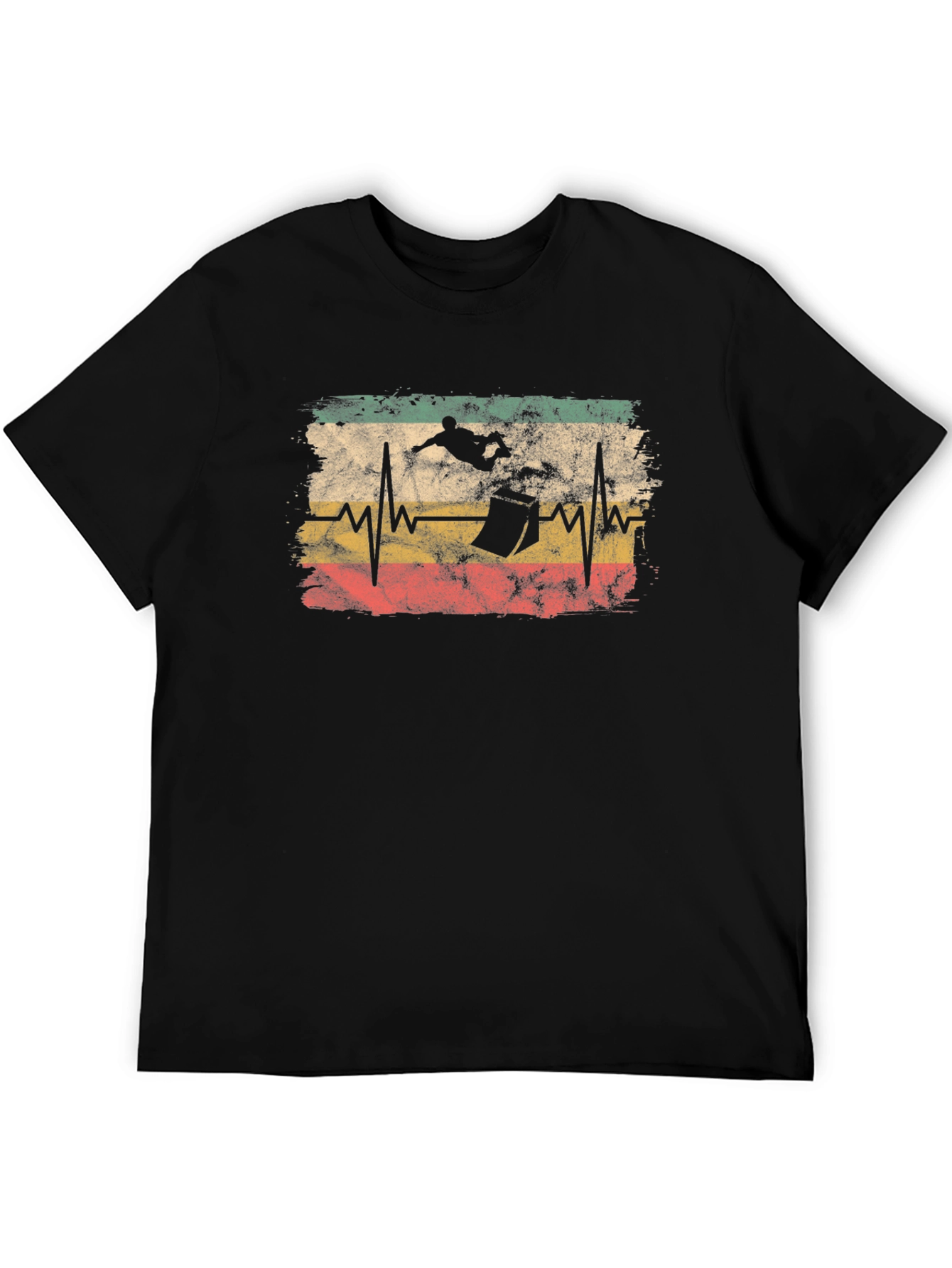 Skateboarding Heartbeat Graphic T-Shirt