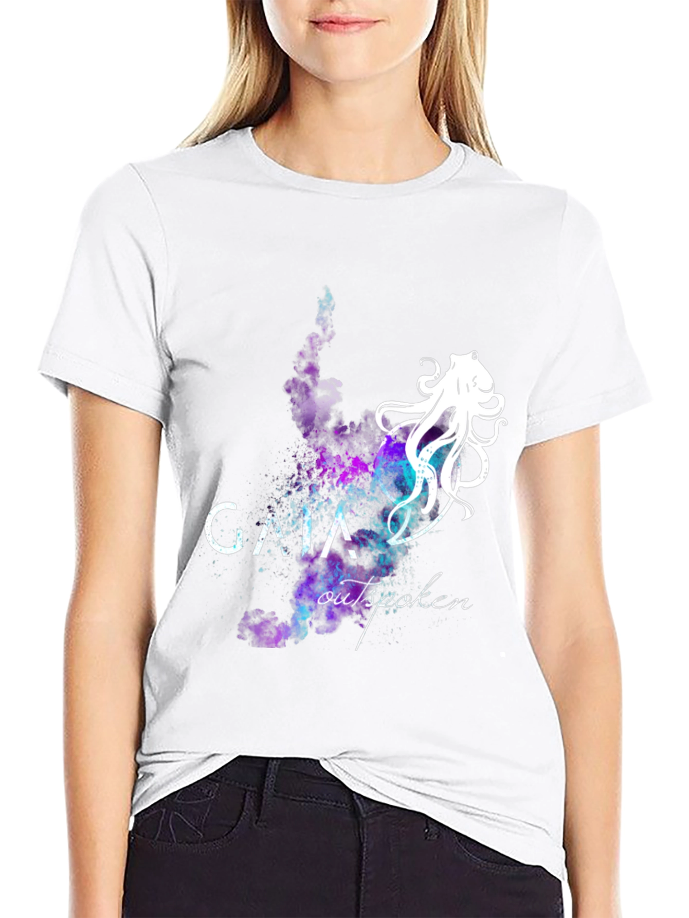 Gaia Outspoken Black Graphic T-Shirt