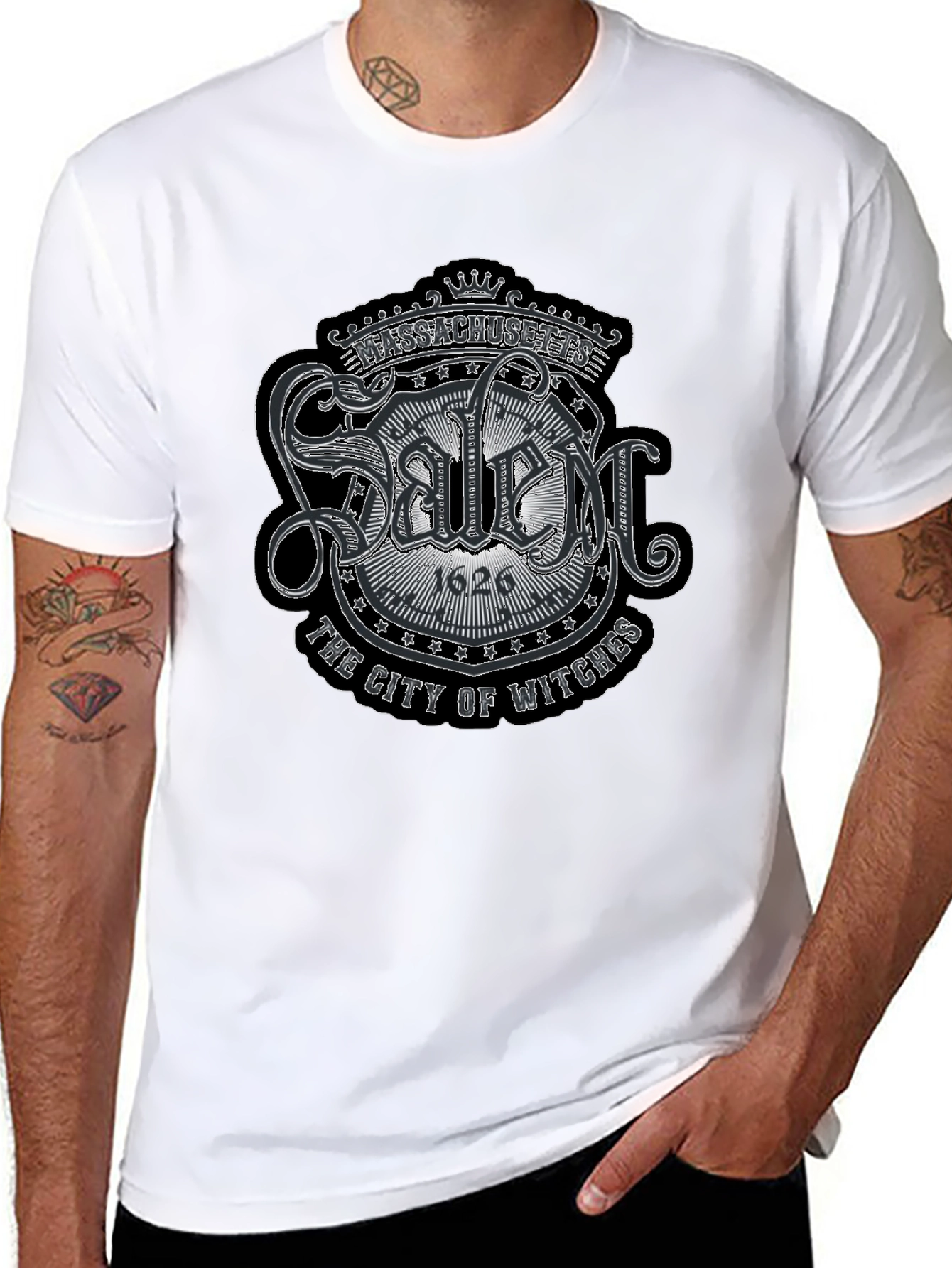 Salem Massachusetts Black T-Shirt